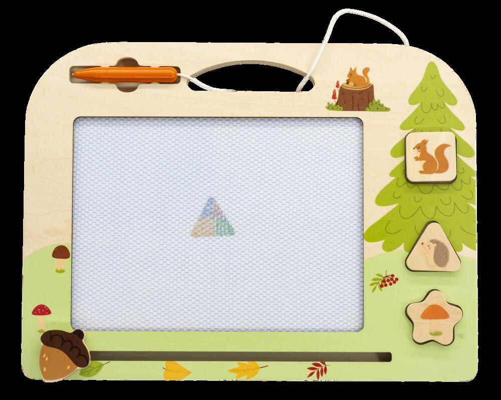 Forest Animals Magnetic Drawing Board Back With Pen Storage