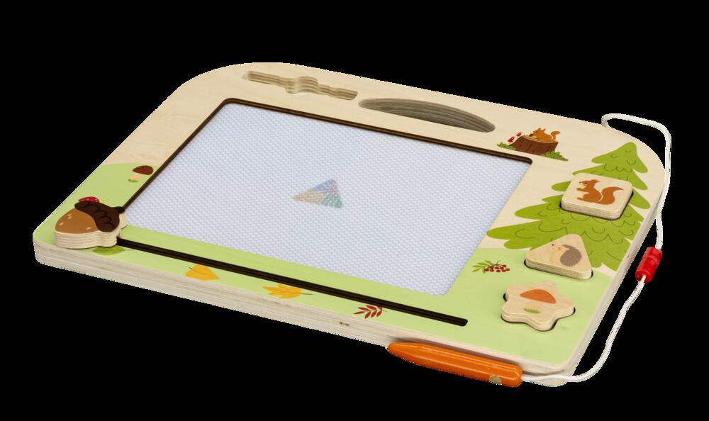 Forest Animals Magnetic Drawing Board Side Angle With Pen