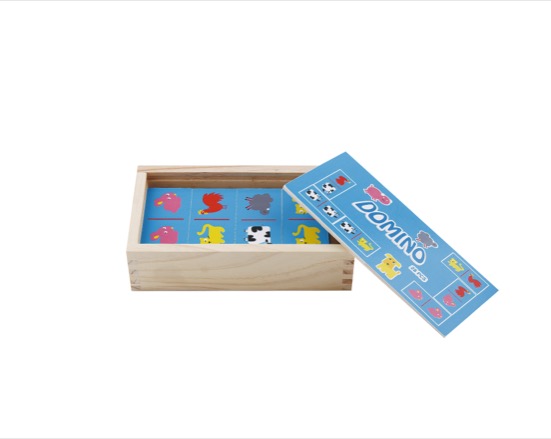 Wooden Animal Domino Game