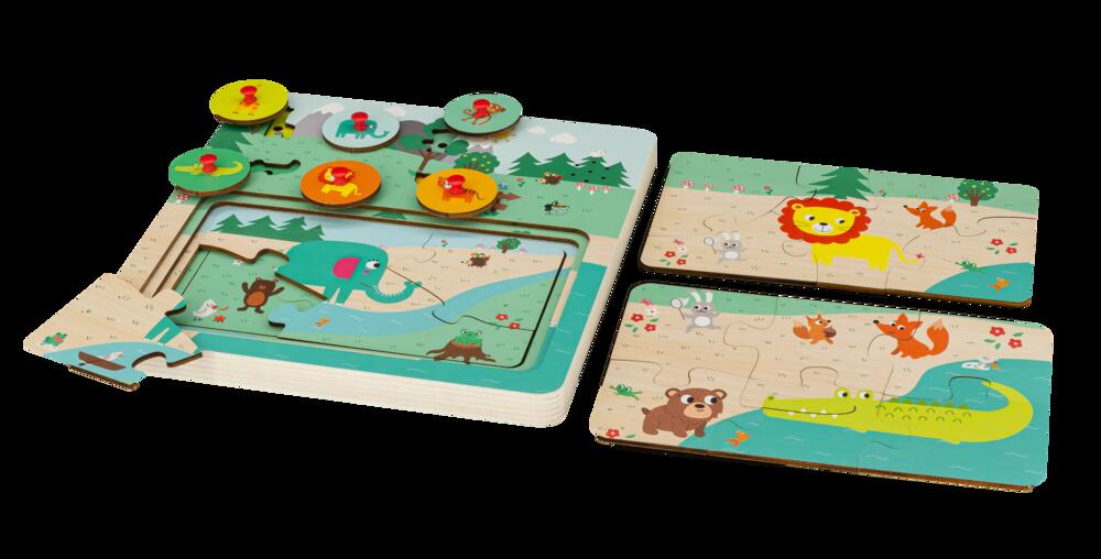 Wooden Animal Puzzle Set