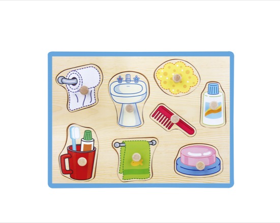 Wooden Bathroom Puzzle