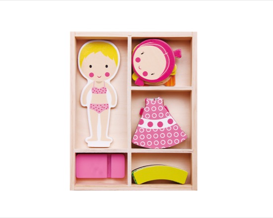 Wooden Magnetic Dress Up Doll