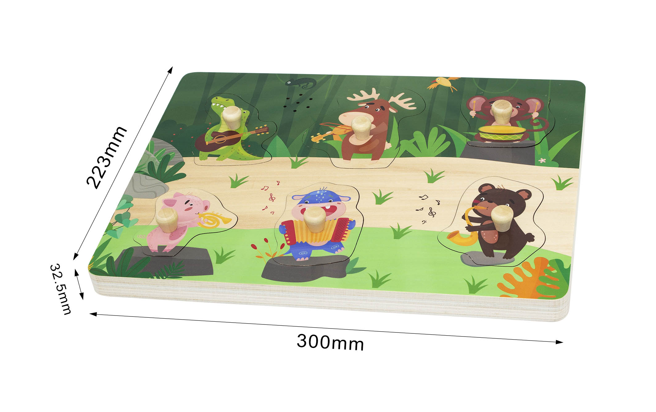 Wooden Musical Animal Puzzle