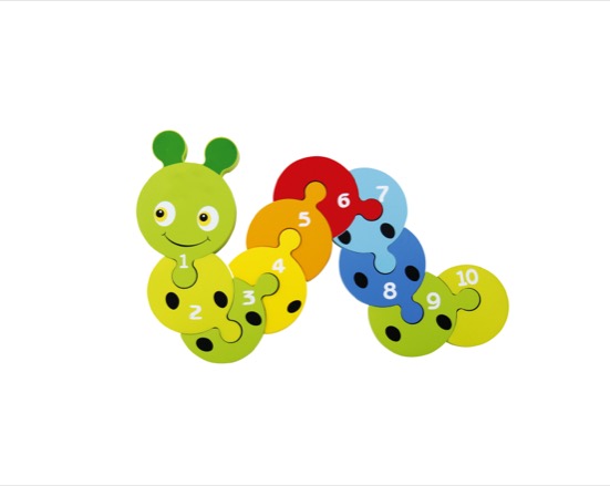 Wooden Number Caterpillar Puzzle