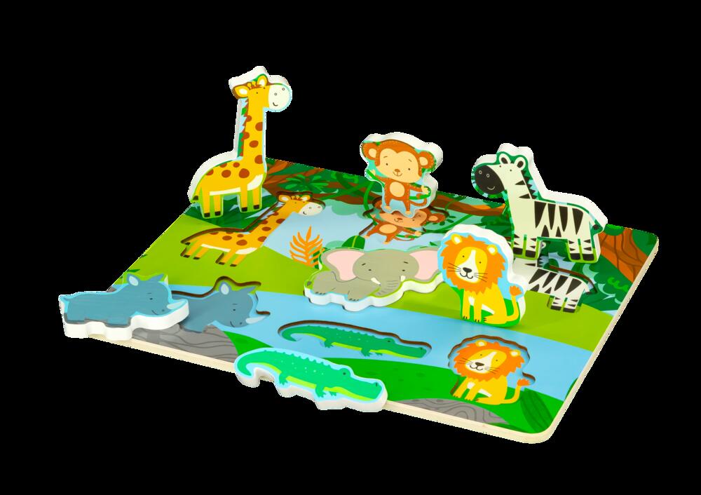 Wooden Safari Animal Puzzle