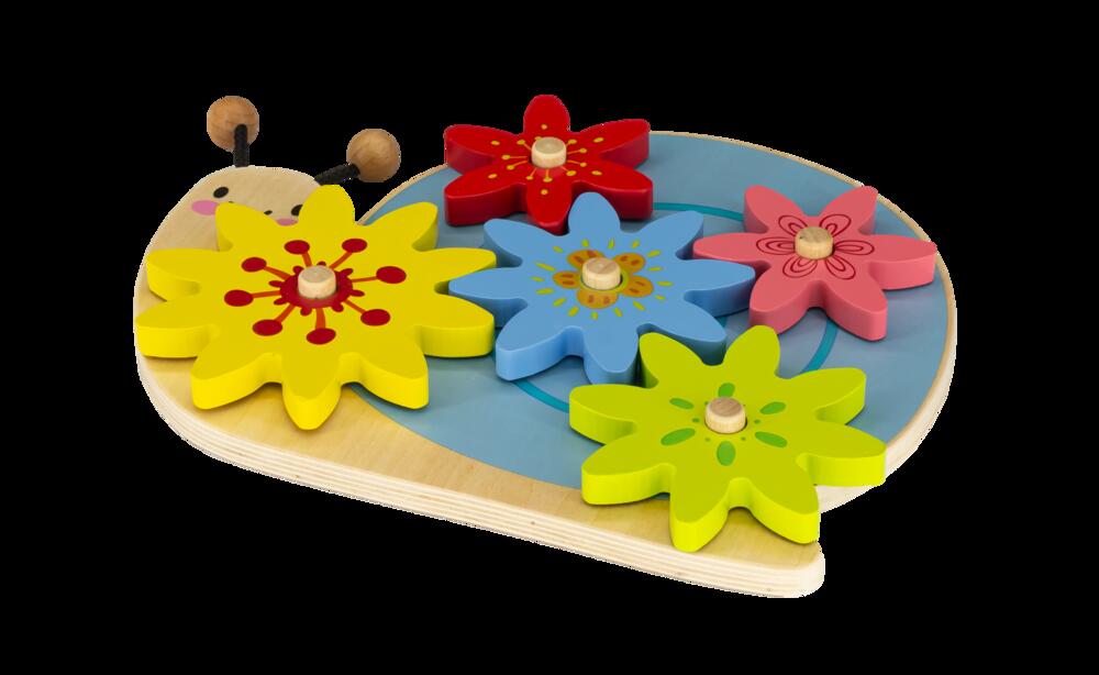 Wooden Snail Flower Puzzle