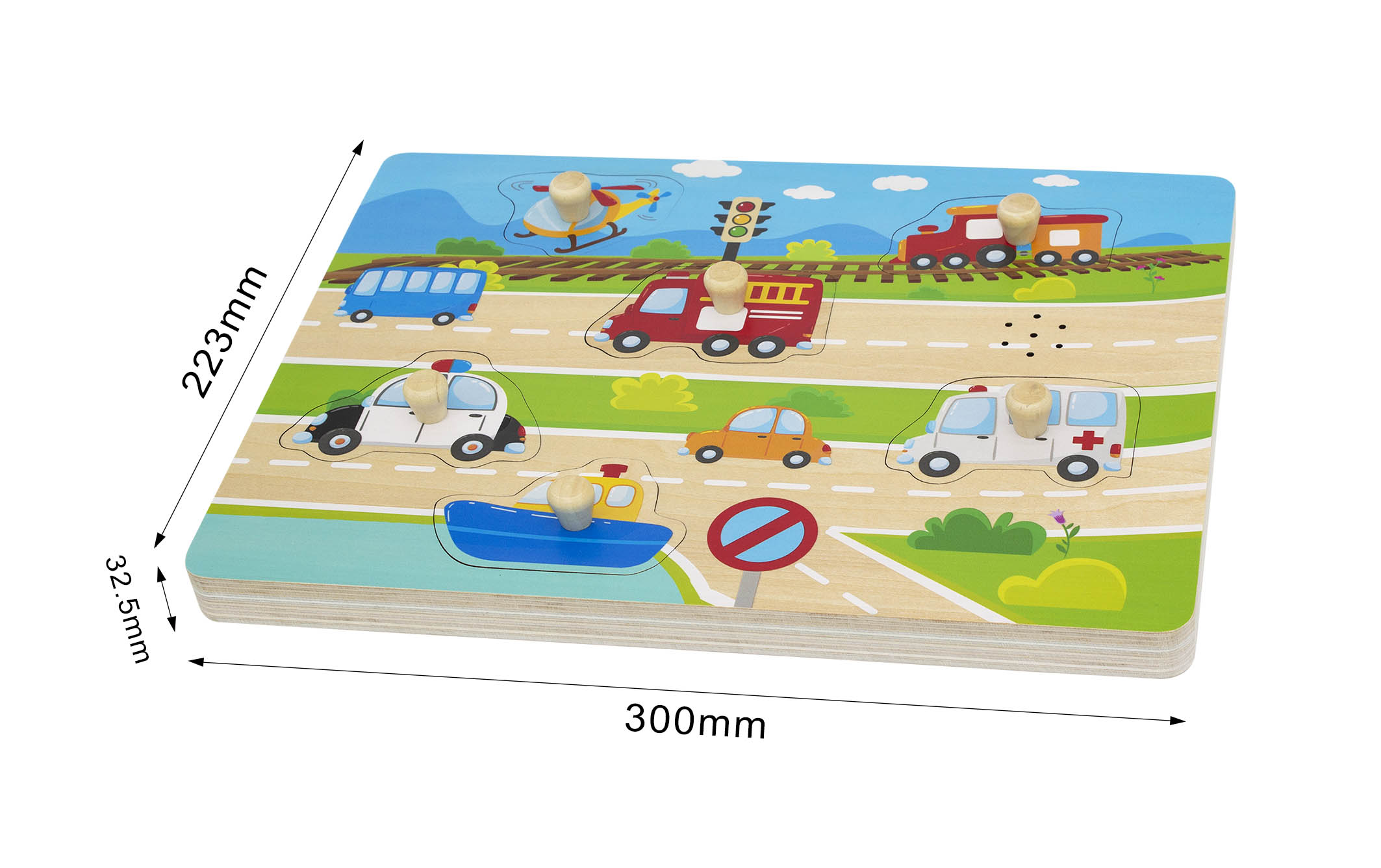 Wooden Vehicle Puzzle