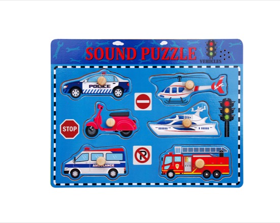Wooden Vehicle Sound Puzzle